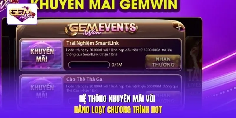 Hệ thống khuyến mãi với hàng loạt chương trình hot